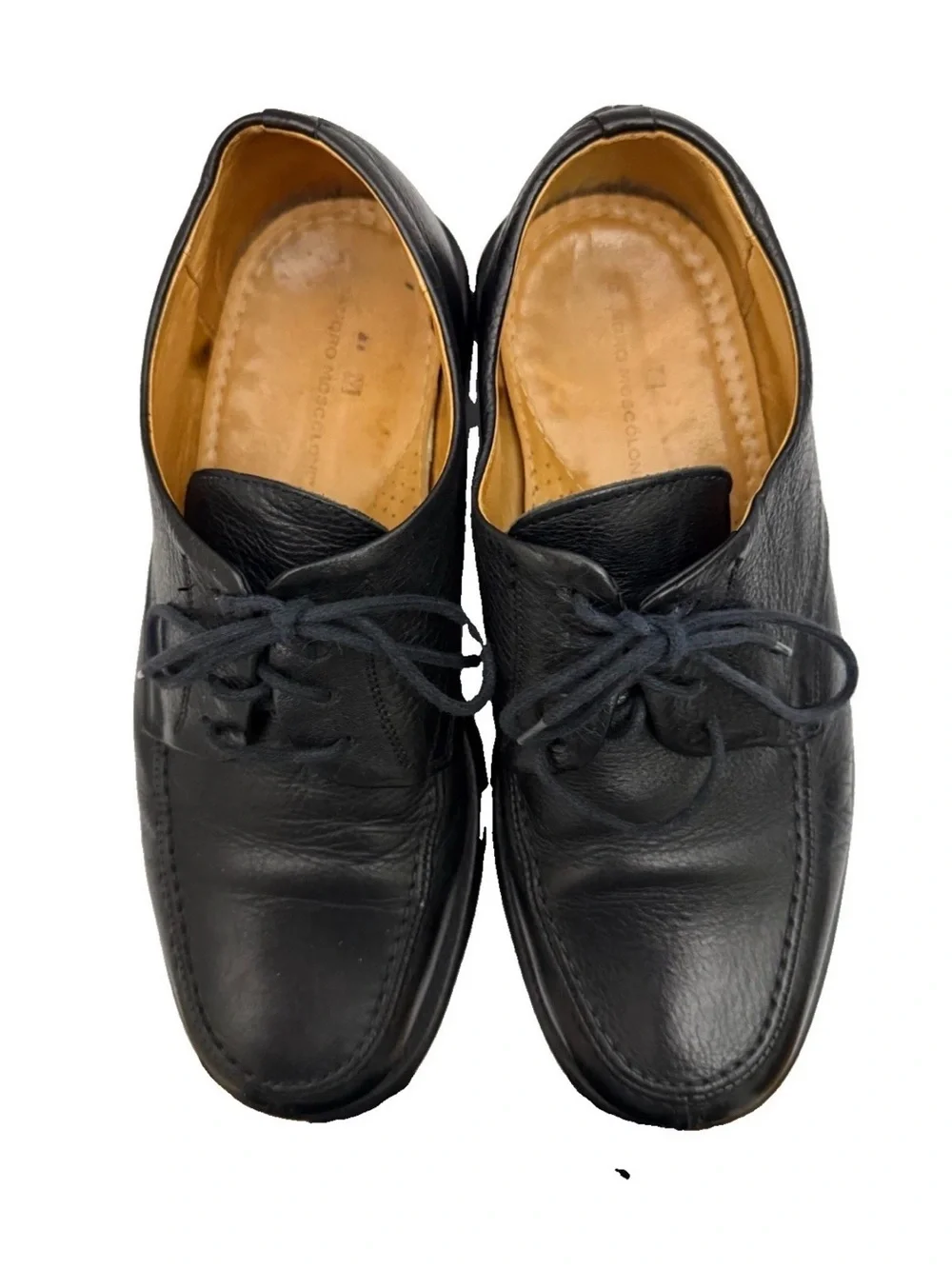 Sandro Moscoloni Vineyard Men's 8.5 D Black Leather Casual Oxford Shoes Comfort